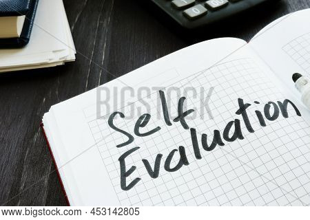 Conceptual Hand Written Text Showing Self Evaluation