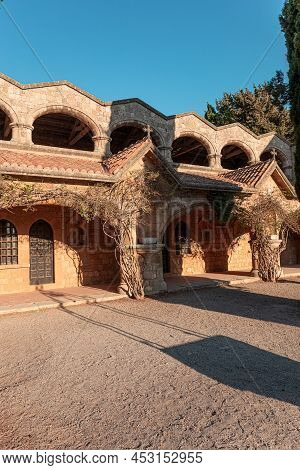 The Territory Of Filerimos Monastery On The Island Of Rhodes In Greece