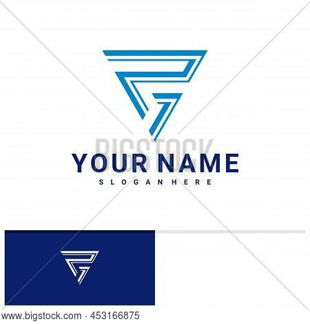 Initial R F Logo Design Vector Template, Creative R F Logo Design Concepts