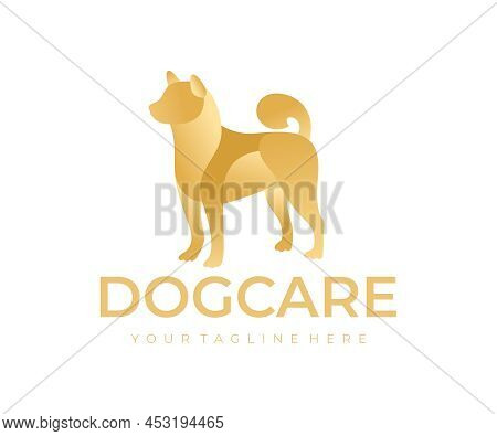 Dog, Pets, Veterinary And Care Behind Pets, Logo Design. Animal, Animal Shelter And Protection, Pet 