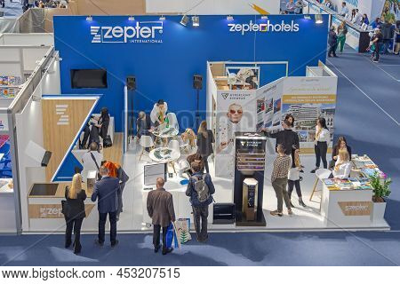 Belgrade, Serbia - March 24, 2022: Zepter International Hotels Booth At Travel And Tourism Fair Expo