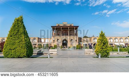 Isfahan, Iran - May 2019: Ali Qapu Palace On Naqsh-e Jahan Square