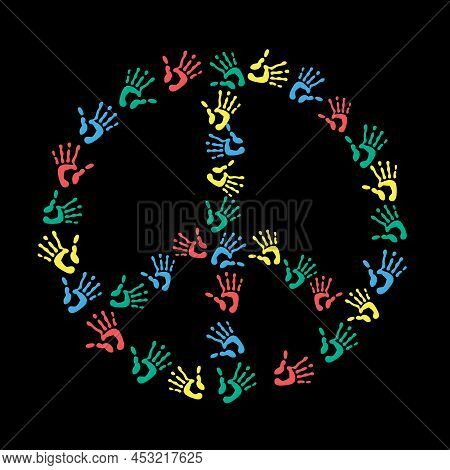 Peace Symbol. Concept Symbol Sketch. Vector Illustration