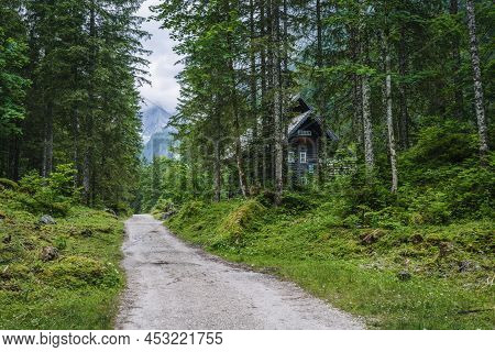 The Hiking Path To Upper Gosau Lake Dachstein, Austria