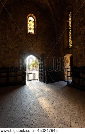 The Territory Of Filerimos Monastery On The Island Of Rhodes In Greece