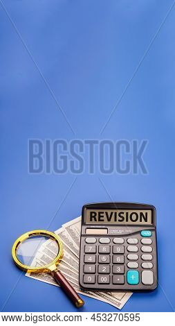 Magnifying Glass With The Word Revision. Word Writing Text Revis