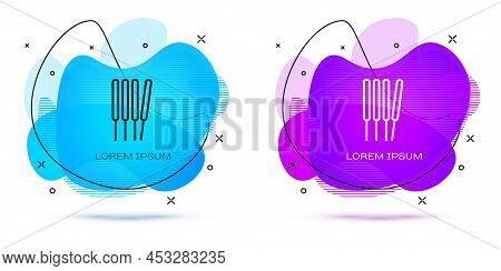 Line Aroma Sticks, Incense, Aromas Icon Isolated On White Background. Abstract Banner With Liquid Sh