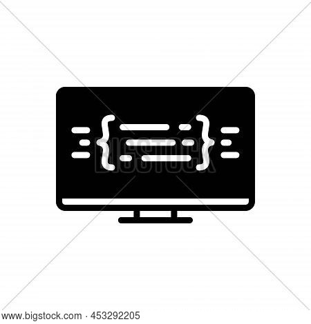 Black Solid Icon For Compiled Anthologized Amass Assemble Modern Programming