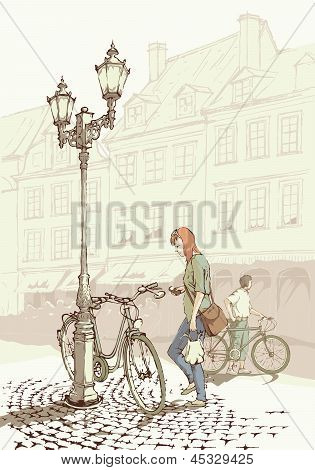 In bicicletta nel centro storico