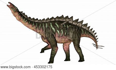Miragaia Dinosaur Walking And Roaring - 3d Render