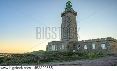 Frehel Old Stone Lighthouse Sunrise In Winter
