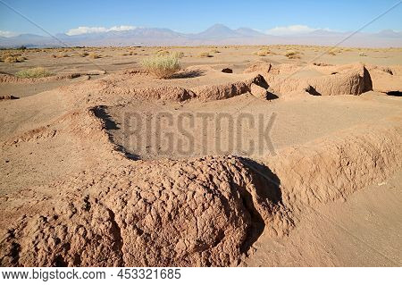Ancient Circular Mud Huts Of Aldea De Tulor Village, San Pedro De Atacama, Antofagasta Region Of Nor