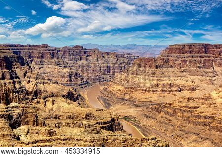 Guano Point At Grand Canyon West Rim In A Sunny Day, Usa