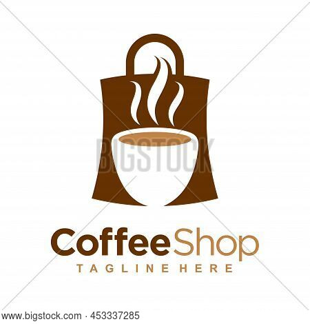 Coffee Shop Logo With Bag Concept, Coffee Shop Logo