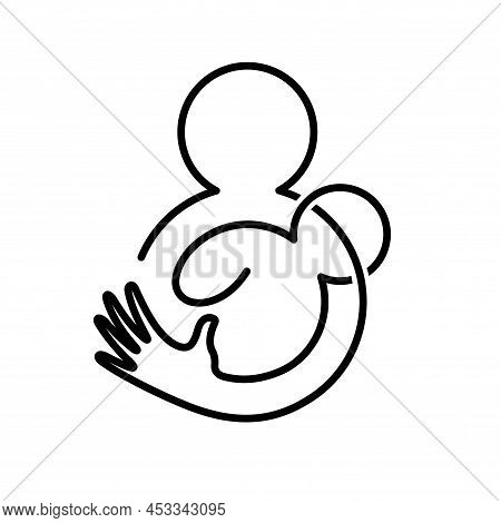 Child Care Logo With Line Art, Child Care Logo