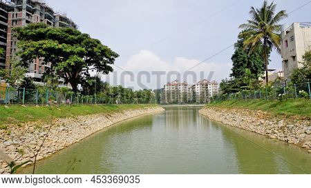 Beautiful View Of Bbmp Kalena Agrahara Lake. Spread Across Seven Acres With Freshwater, Thick Greene