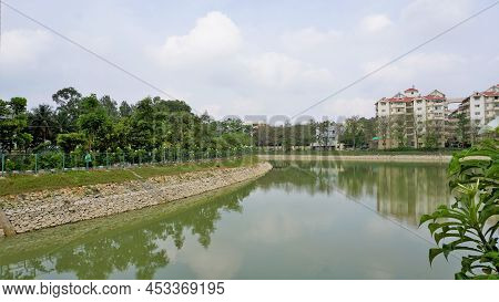 Beautiful View Of Bbmp Kalena Agrahara Lake. Spread Across Seven Acres With Freshwater, Thick Greene