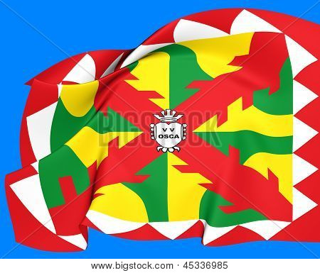 Bandeira da cidade de Huesca, Espanha.