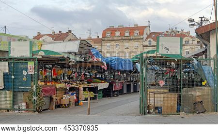 Belgrade, Serbia - September 28, 2021: Entrance To Skadarlija Farmers Market Famous Bajloni Since 19