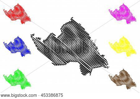 Amargosa Municipality (bahia State, Municipalities Of Brazil, Federative Republic Of Brazil) Map Vec