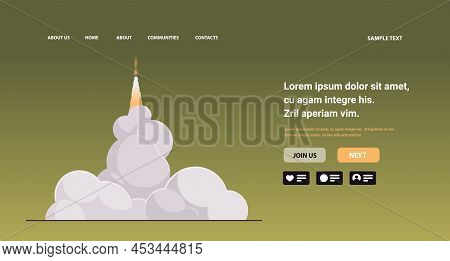 Ballistic Missile Launching Rocket Successfully Launched Stop War Against Ukraine