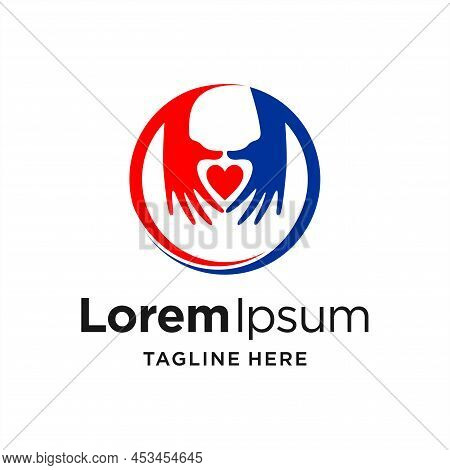 Lover Logo With Hand Concept, Lover Logo