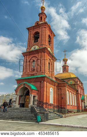 Kopeysk, Chelyabinsk Region, Russia - April 17, 2022. Church Of The Intercession Of The Holy Mother 