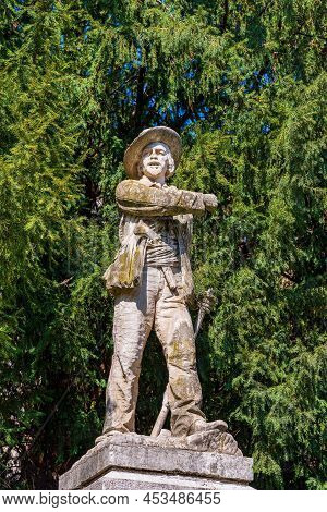 Marble Statue Of The Monument, 1888, Dedicated To The Italian Patriot Tito Speri, Hero Of The Ten Da