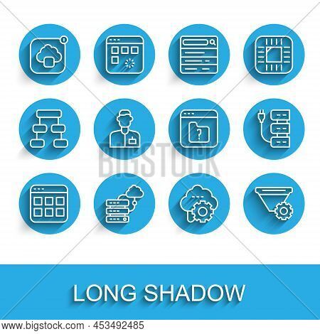 Set Line Browser Files, Network Cloud Connection, Cloud Technology Data Transfer, Filter Setting, An