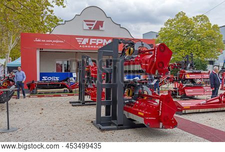 Novi Sad, Serbia - September 21, 2021: Tractors And Farm Equipment Manufacturer Fpm Agromehanika At 