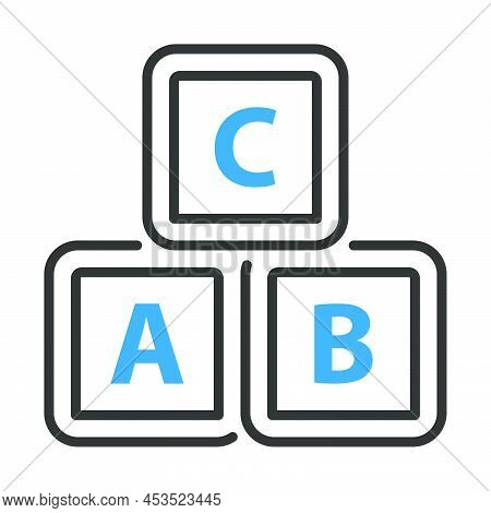 Box Of Bricks Icon. Editable Bold Outline With Color Fill Design. Vector Illustration.