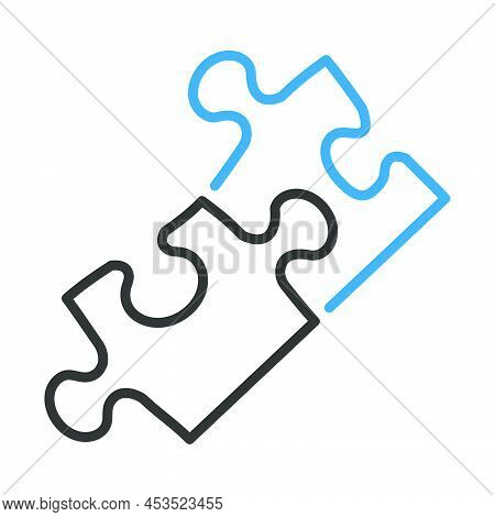Baby Puzzle Icon. Editable Bold Outline With Color Fill Design. Vector Illustration.