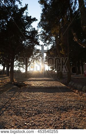 Cross On The Mount Filerimos, Greece, Rhodes