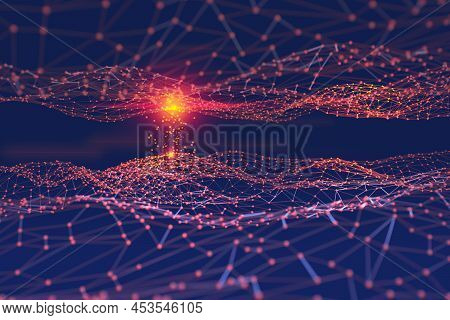 5g Mobile Technologies. Internet Communication And Data Transmission. 3d Illustration Of High-tech H