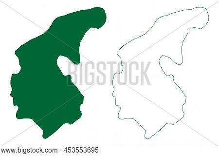 Howakil Island (state Of Eritrea, Red Sea, Dahlak Archipelago) Map Vector Illustration, Scribble Ske