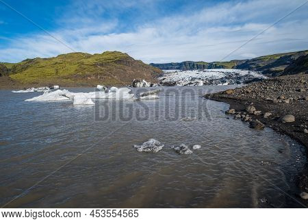Skaftafellsjokull Glacier, Iceland. Glacier Tongue Slides From The Vatnajokull Icecap Or Vatna Glaci