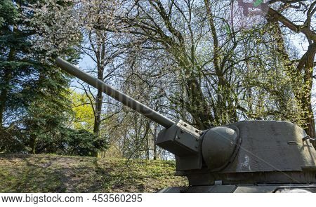 Soviet T34 Tank Under A Blue Sky