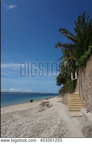 Stairs Leading Directly To The Beach In Shela, Lamu Island, Kenya