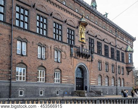 Copenhagen, Denmark - Oct 18, 2018: Perspective View Of The Historic And Ornate Copenhagen City Hall