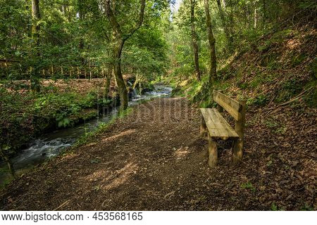 Surrounding Landscape Of The Estanislau Fountain Park And The Lourido River That Divides The Parishe