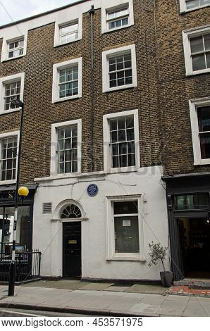 London, Uk - March 21, 2022: Former Home Of The Young Charles Dickens In Cleveland Street, Fitzrovia