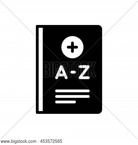 Black Solid Icon For Terminology Vocabulary Glossary Technicalities Nomenclature Jargon Knowledge Di