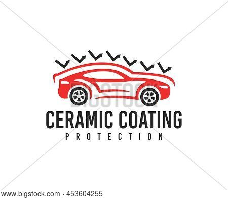 Car Service, Car, Ceramic Coating Protection And Automobile, Logo Design. Automotive, Ceramic Coat, 