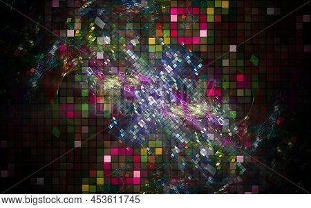 Digital Illustration Abstract Image Generated Fractal Background Image Wallpaper Pattern Of Various