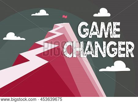 Conceptual Caption Game Changer. Business Concept Sports Data Scorekeeper Gamestreams Live Scores Te