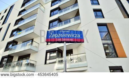 Warsaw, Poland. 27 April  2022. Architecture Detail. Zbigniew Zapasiewicz Passage.
