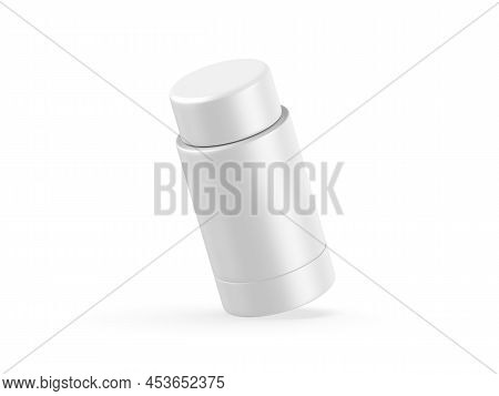 Matte Roll On Deodorant And Lip Balm Tube, Mock Up Template On Isolated White Background, 3d Illustr
