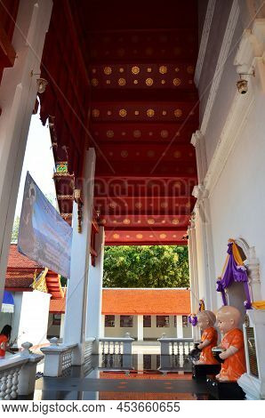 Ancient Architecture Antique Building Ubosot For Thai People Foreign Traveler Travel Visit Respect P