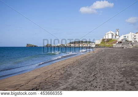 View Of The Milicias Beach (praia Das Milicias) And Atlantic Ocean, Ponta Delgada, Sao Miguel Island
