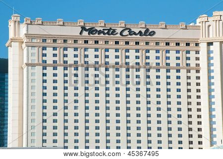 Monte Carlo ligger på hovedgaden Las Vegas Strip i Nevada